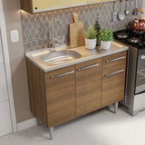 Combo de Cocina Madesa Emilly Con Bacha de acero inoxidable M 6