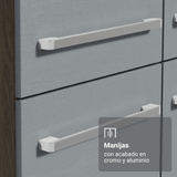 Cocina Compacta 197 cm Emilly Marrón/Gris 02