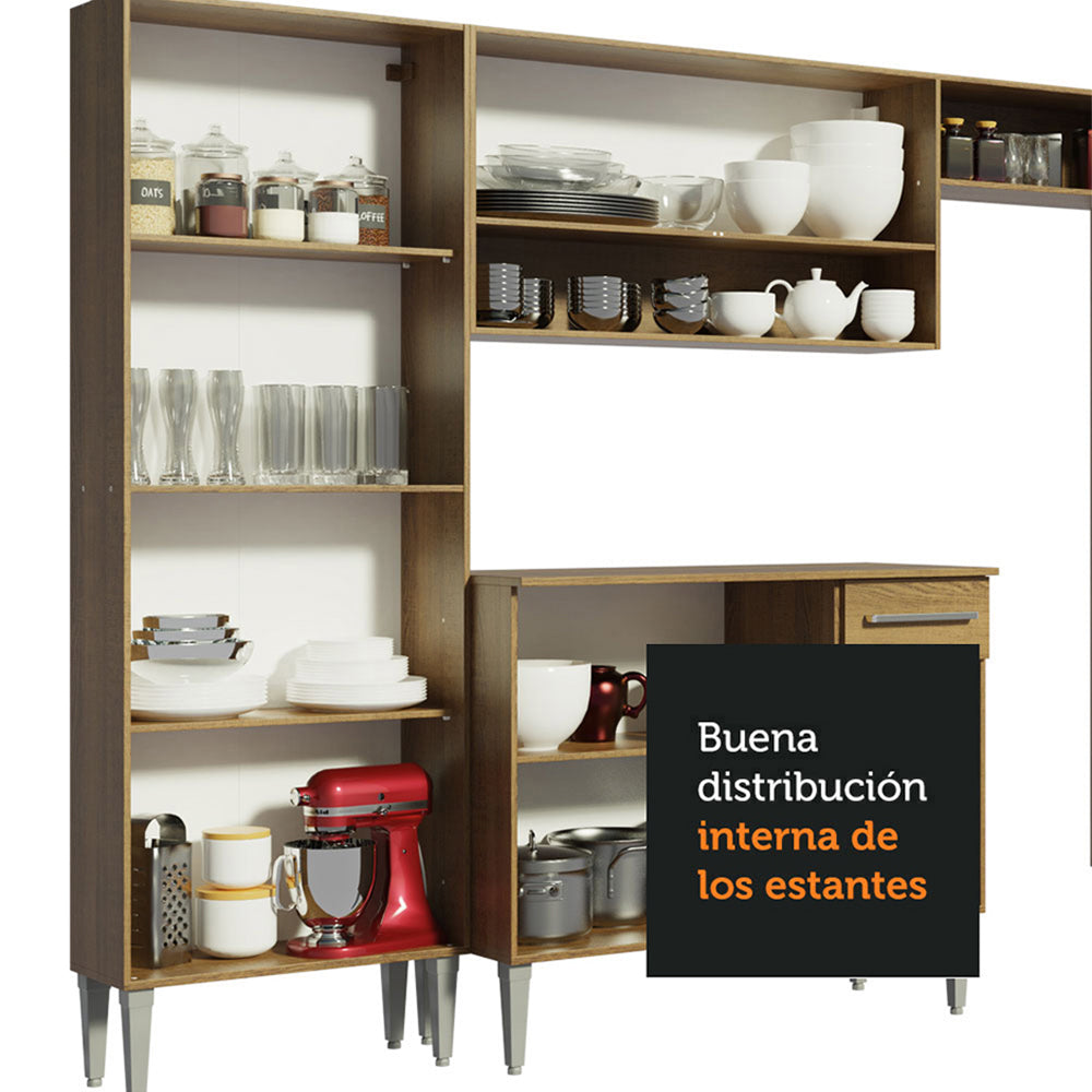 Cocin Compacta 229 cm Emilly Pop Marrón/Gris