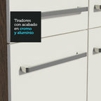 Combo completo de Cocina 229 cm 9 Puertas 1 Cajón Blanco/Marrón Emilly Madesa
