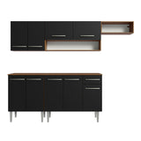 Combo completo de Cocina Madesa Emilly 229cm Marrón/Negro 13