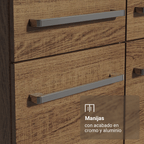 Cocina Compacta Emilly 016 229 cm 9 Puertas 1 Cajón (Con Mesada) Marrón Madesa