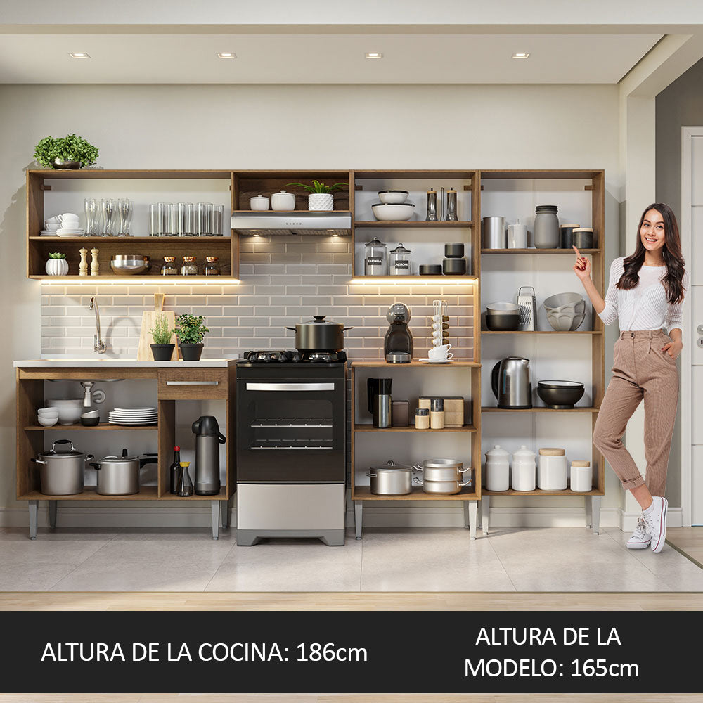 Combo completo de Cocina Madesa Emilly Con Bacha de acero inoxidable MG 9