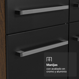 Cocina Compacta 293 cm Emilly Marrón/Negro 011