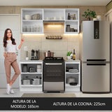 Combo de Cocina 160cm Glamy Madesa - Blanco