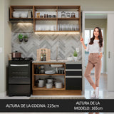 Combo de Cocina Madesa Glamy 180cm MN 09