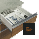 Combo de Cocina 180cm Glamy Madesa 09 - Blanco/Marrón