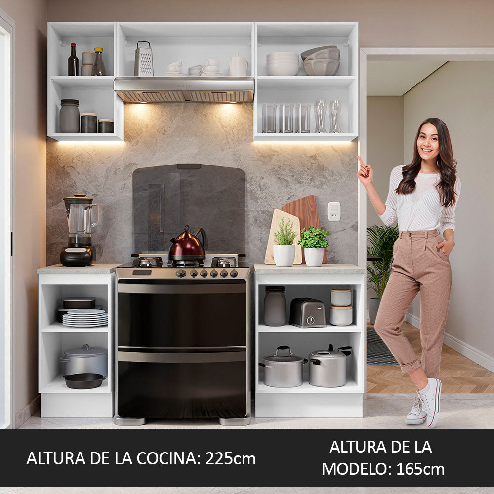 Combo de Cocina 180cm Glamy Madesa - Blanco