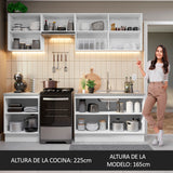 Combo completo de Cocina Madesa Glamy 240cm Blanco/Negro 09
