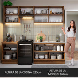 Combo completo de Cocina Madesa Glamy 240cm Marrón/Negro 09