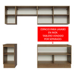 Combo completo de Cocina 240 cm 7 Puertas Sin Mesada Marrón Glamy Madesa 10