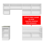 Combo completo de Cocina 240 cm 7 Puertas Sin Mesada Blanco/Marrón Glamy Madesa 10