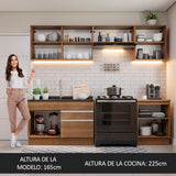 Combo completo de Cocina Glamy Madesa 260cm