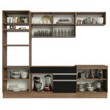 Combo completo de Cocina Madesa Glamy 270cm Marrón/Negro 13