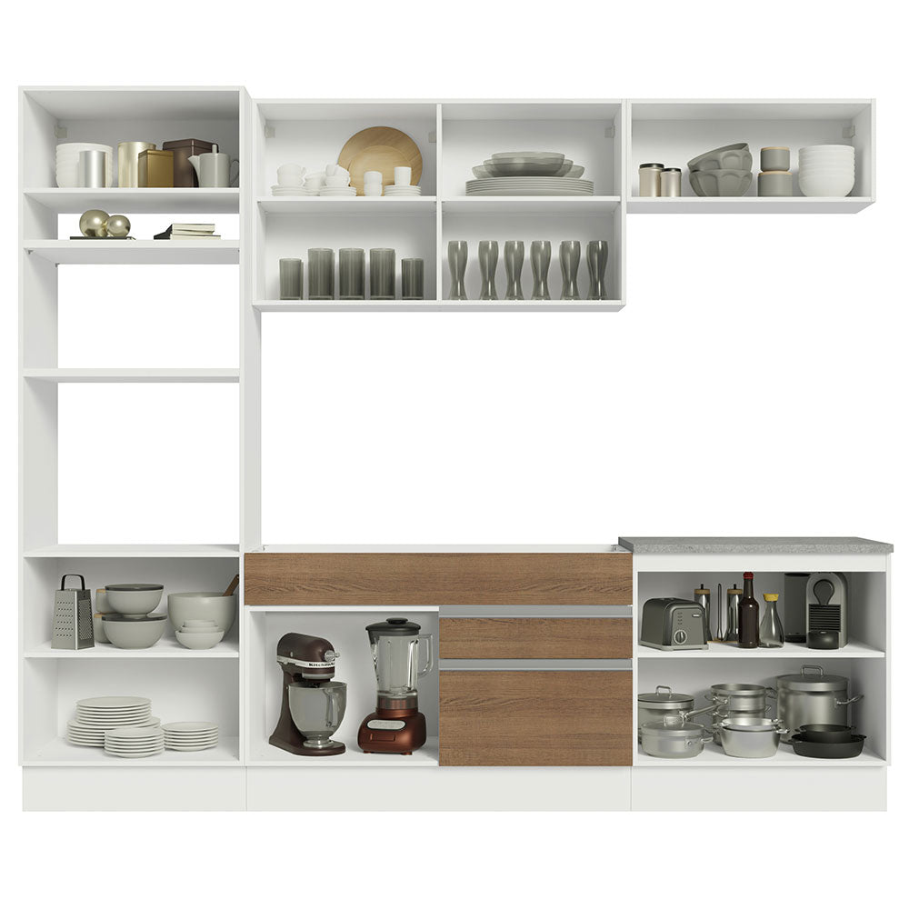 Combo completo de Cocina Madesa 270cm Glamy 13 - Blanco