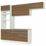 Combo completo de Cocina Madesa Glamy 270cm - Blanco/Marrón 14