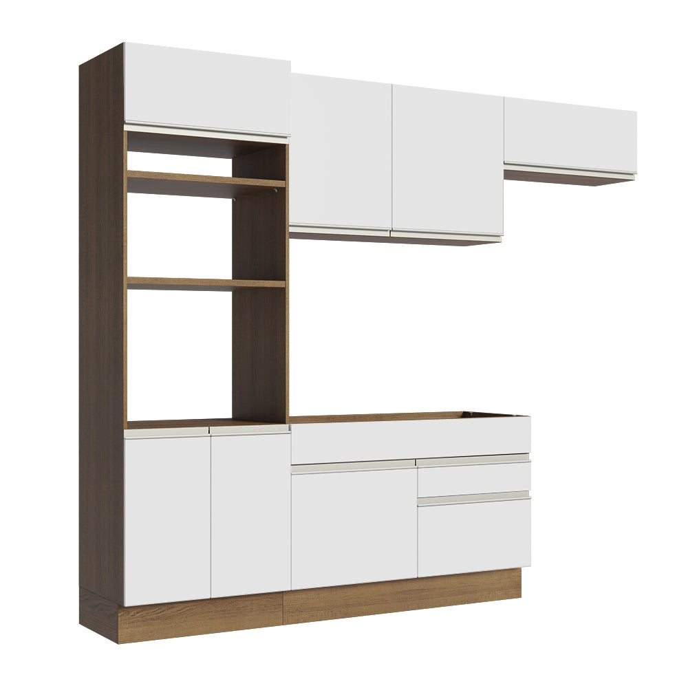 Combo completo de Cocina 270cm Marrón/Blanco Glamy Madesa 15