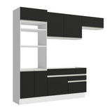 Combo completo de Cocina Madesa Glamy 270cm Blanco/Negro 15