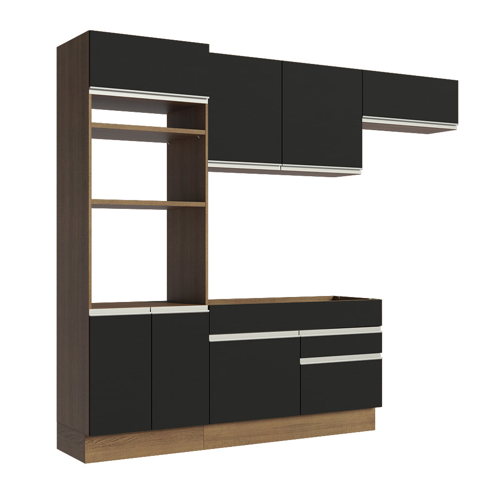 Combo completo de Cocina Madesa Glamy 270cm Marrón/Negro 15