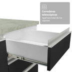 Combo completo de Cocina 270 cm Blanco/Negro Glamy Madesa