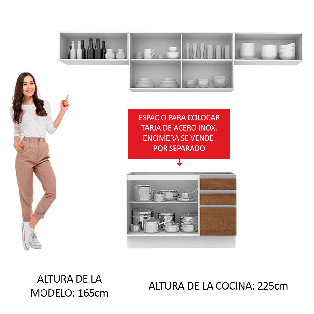 Combo completo de Cocina 280cm Marina Madesa 01