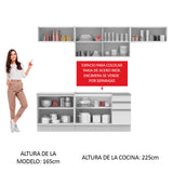 Combo completo de Cocina 280cm Mariana Madesa 02 - Blanco