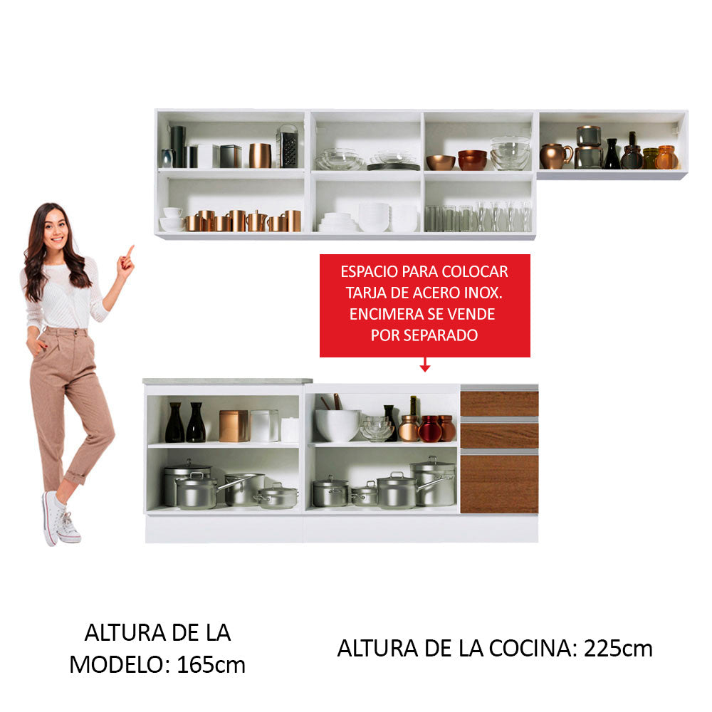 Combo completo de Cocina Madesa Marcela 280cm BM 03