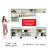 Combo completo de Cocina 280cm Genova Madesa 04SR - Blanco