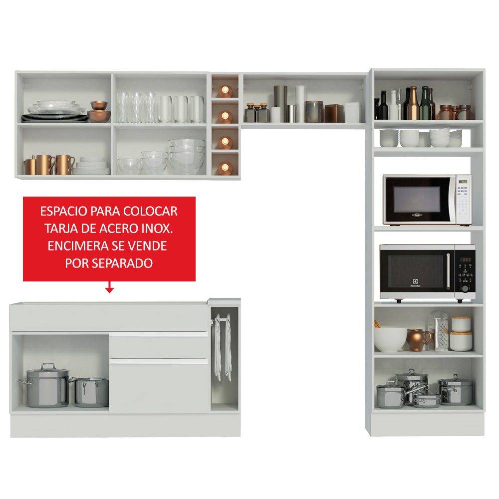 Combo completo de Cocina Madesa Glamy 290cm MB 01