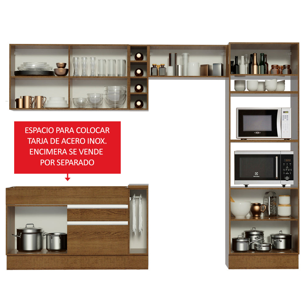 Combo completo de Cocina Madesa Glamy 290cm MM 01