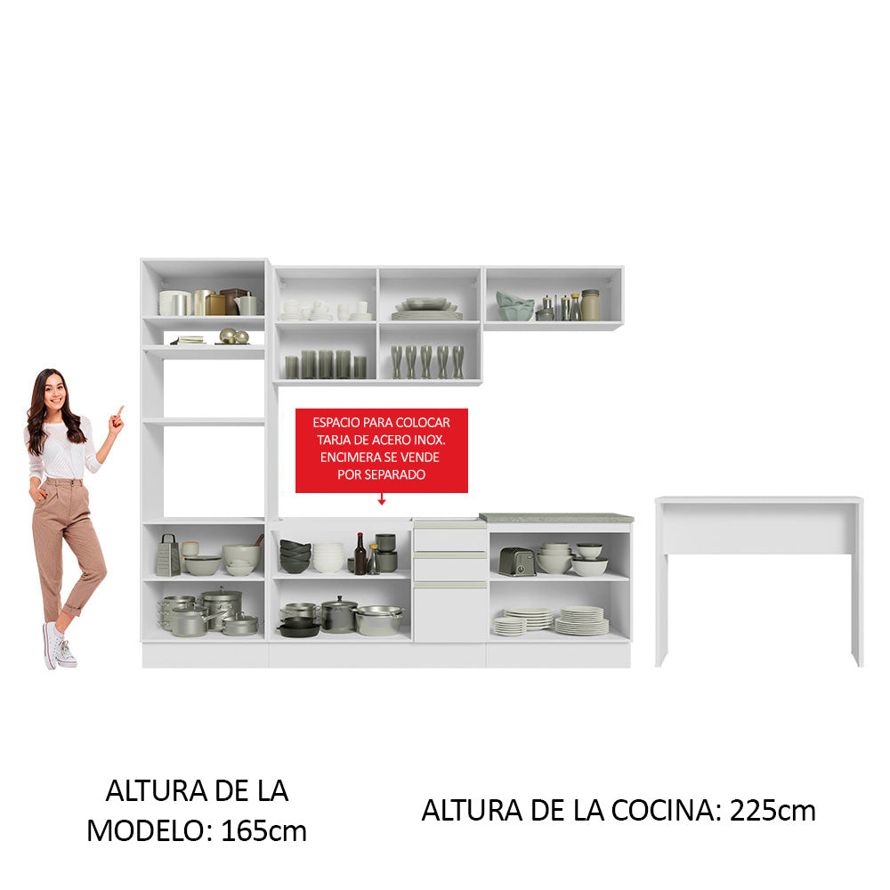 Combo completo de Cocina Madesa Glamy 315cm BB 02