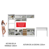 Combo completo de Cocina Madesa Glamy 315cm BM 02