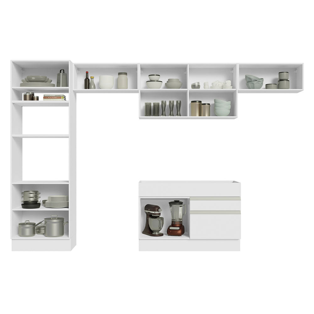 Combo completo de Cocina Madesa 350cm Glamy 01 - Blanco