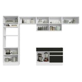 Combo completo de Cocina Madesa Glamy 350cm Marrón/Negro 01