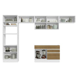 Combo completo de Cocina Madesa 350cm Glamy 01 - Blanco