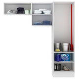 Kit Lavadero Madesa Acordes 100% MDF con 2 Alacenas y Despensero Blanco Brillante