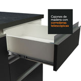 Combo Completo de Cocina 100% MDF 270 cm Blanco/Negro Acordes Madesa 08