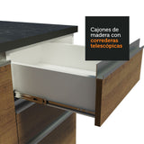 Combo Completo de Cocina 100% MDF 350 cm Marrón/Blanco Acordes Madesa 01
