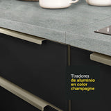 Combo completo de Cocina 260cm Blanco/Negro Lux Madesa 03