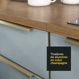 Combo completo de Cocina 260cm Marrón/Gris Lux Madesa 03