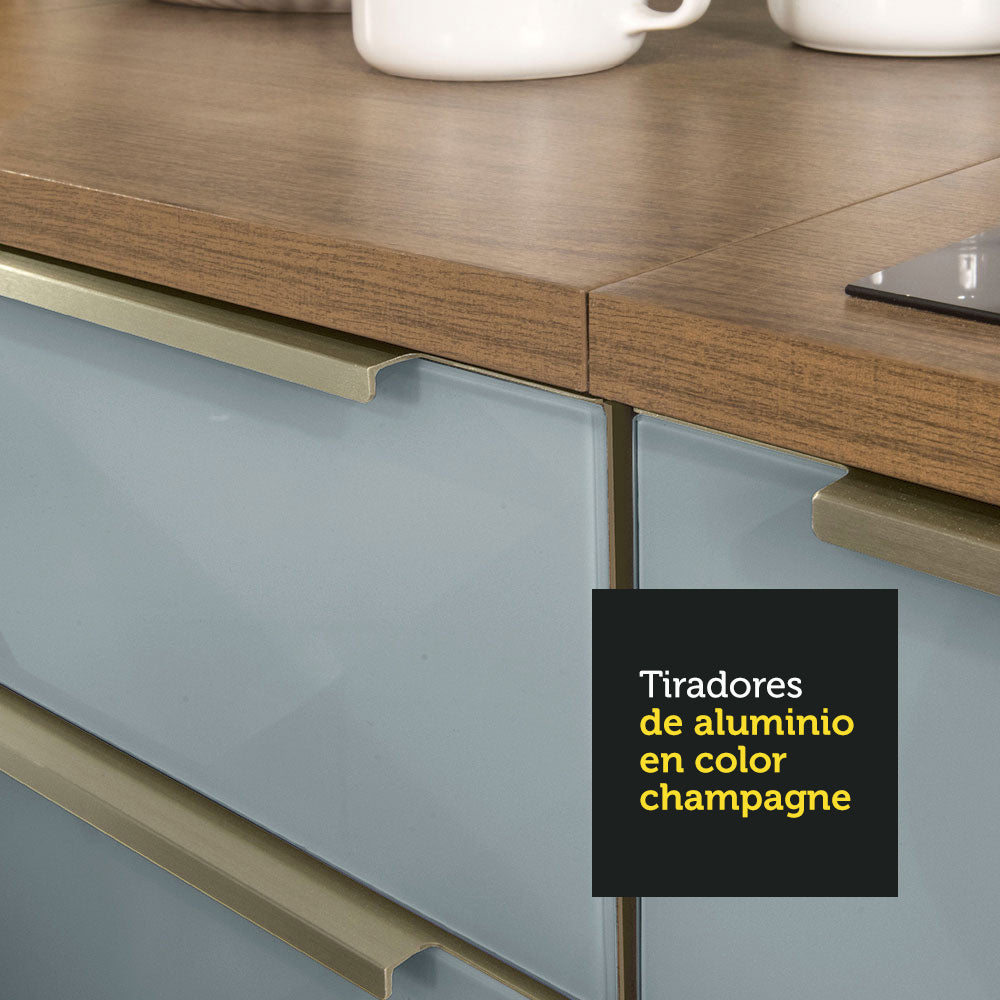 Combo completo de Cocina 270cm Marrón/Gris Lux Madesa 01