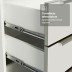Combo completo de Cocina 270 cm 8 Puertas 3 Cajones Sin Mesada Blanco Lux Madesa