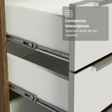 Combo completo de Cocina 280 x 60 cm Marrón/Blanco Aterciopelado Lux Madesa 02
