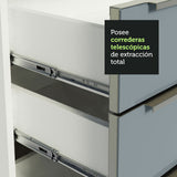 Combo completo de Cocina 300cm Blanco/Gris Lux da Sabrina Madesa