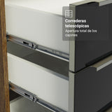 Combo completo de Cocina 310 x 60 cm Marrón/Negro Lux Madesa 02