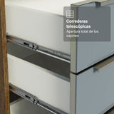 Combo completo de Cocina 310 x 60 cm Marrón/Gris Lux Madesa 02