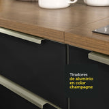 Combo completo de Cocina 320cm Marrón/Negro Lux Madesa 04