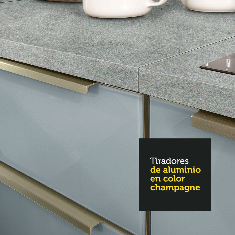 Combo completo de Cocina 320cm Blanco/Gris Lux Madesa 04