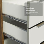 Combo completo de Cocina 350 cm 9 Puertas 3 Cajones Sin Mesada Marrón/Blanco Lux Madesa