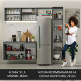 Cocina Compacta 220 cm Sin Patas Nice Gris 04